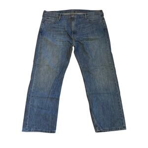 Levis 569 Jeans Mens 42x30 Blue Loose Fit Straight Leg 100% Cotton Distressed